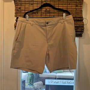 Lululemon Athletica Tan Flat Front Shorts
